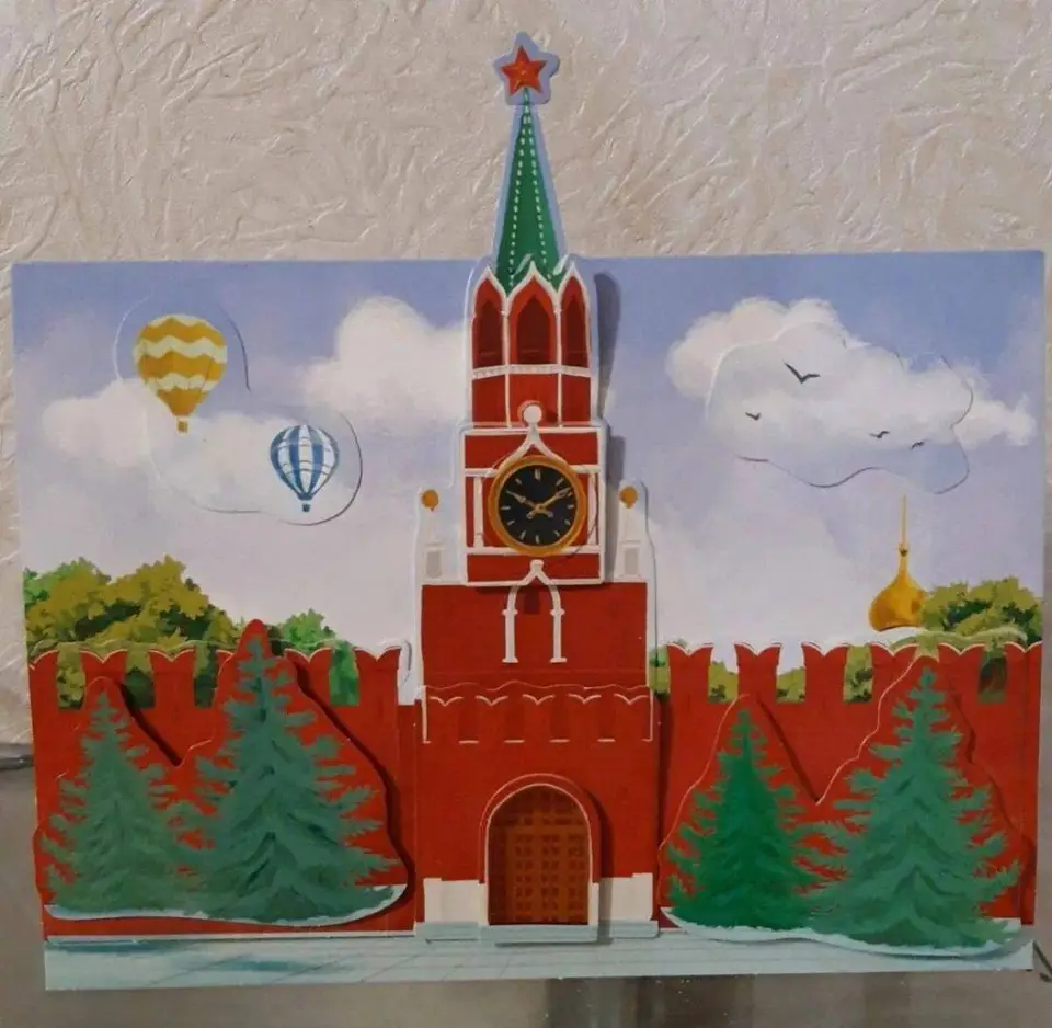 Рисование спасская башня кремля