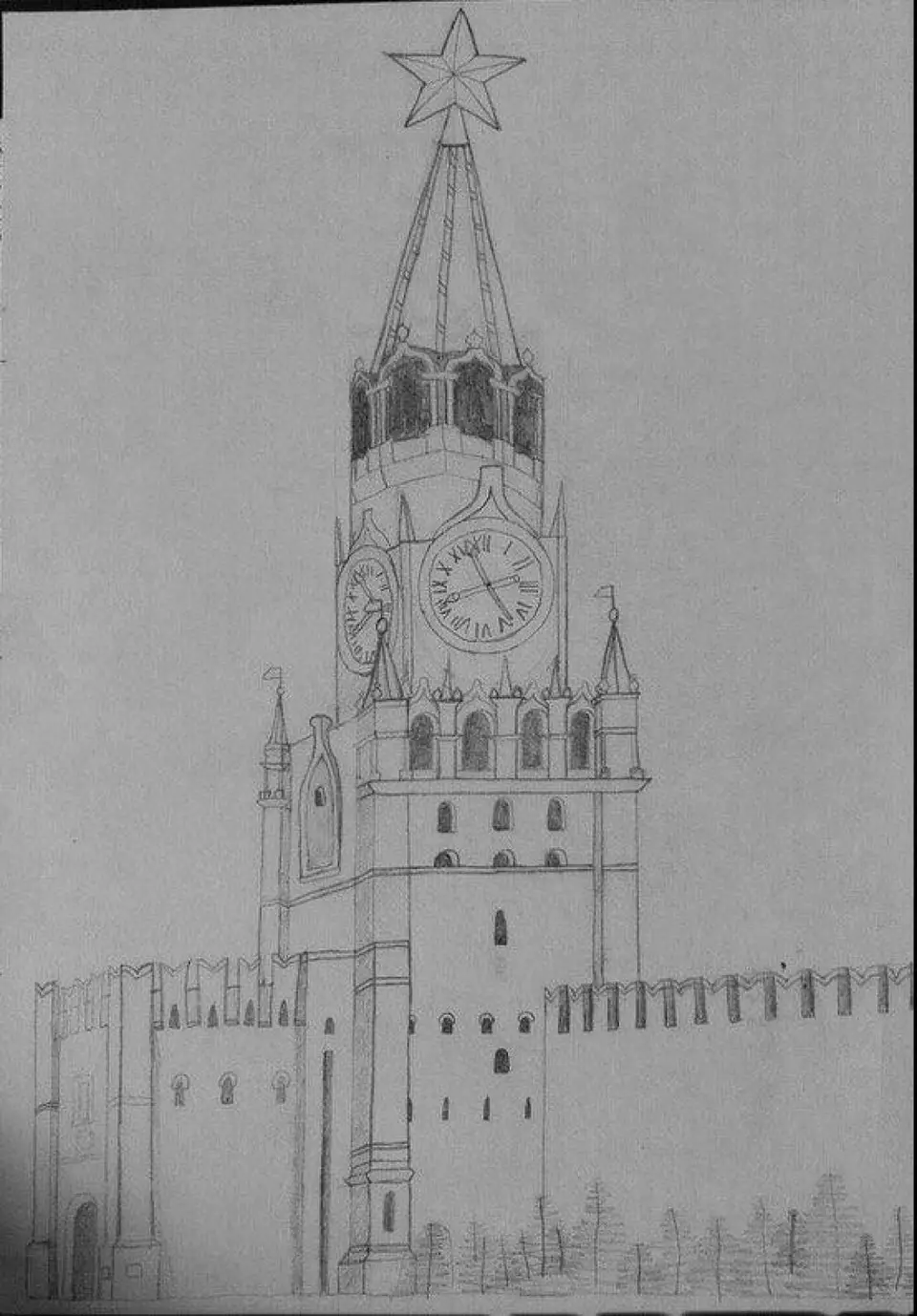 Спасская башня московский кремль