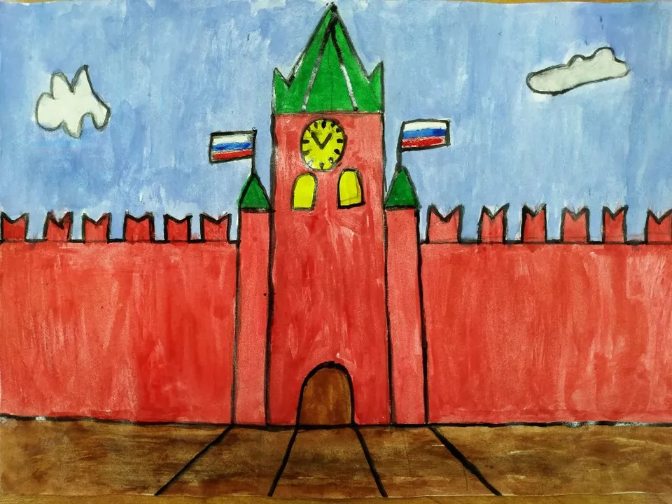 Детский рисунок кремля