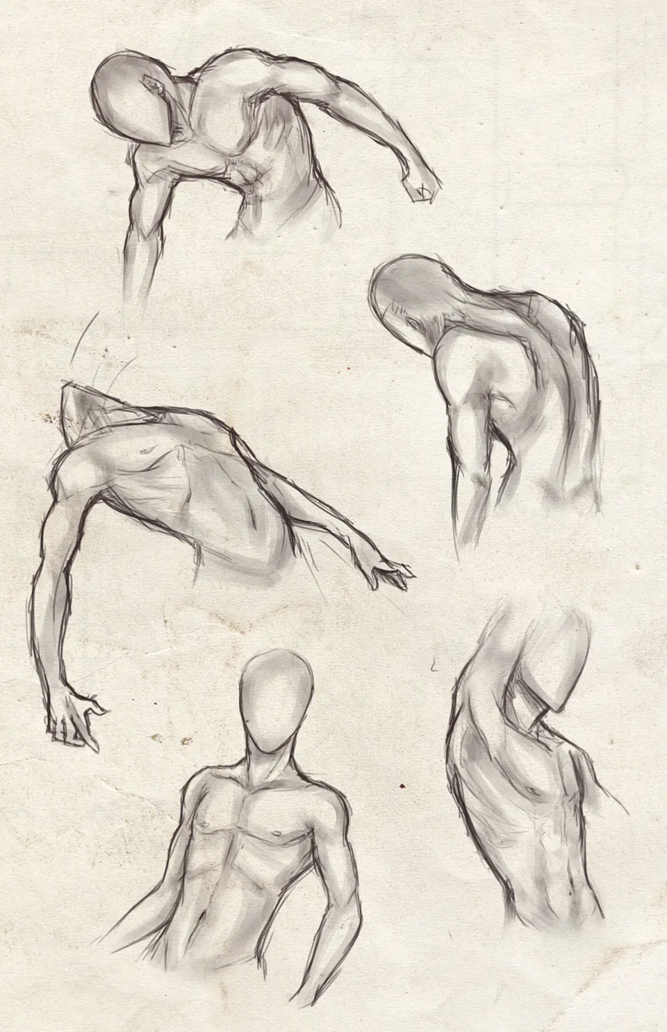 Скетчи тела человека