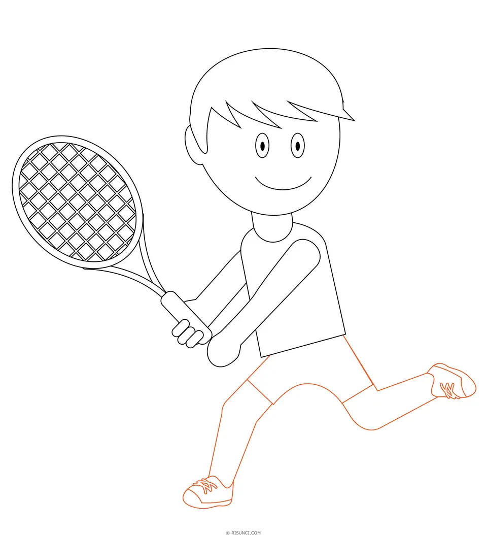 Теннис раскраска для детей