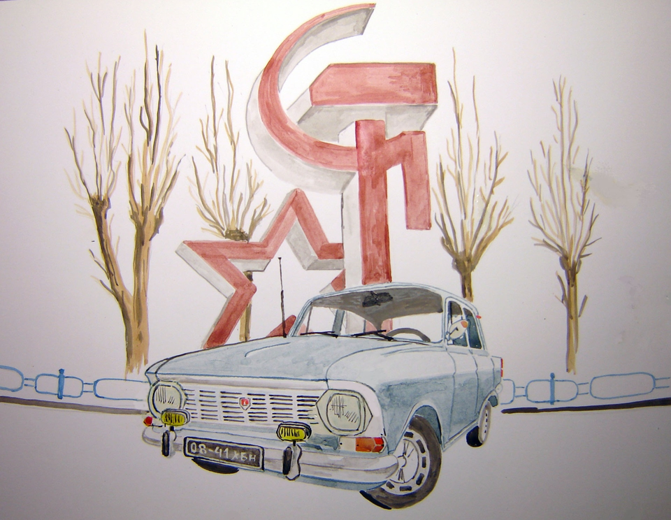 Советское авто набросок