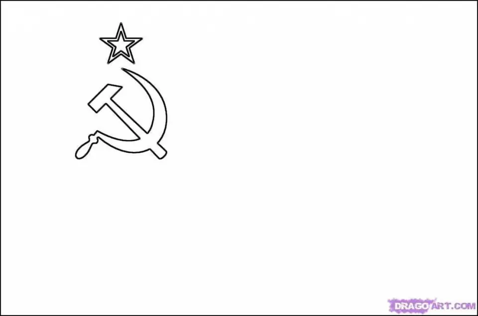 Советский флаг контур