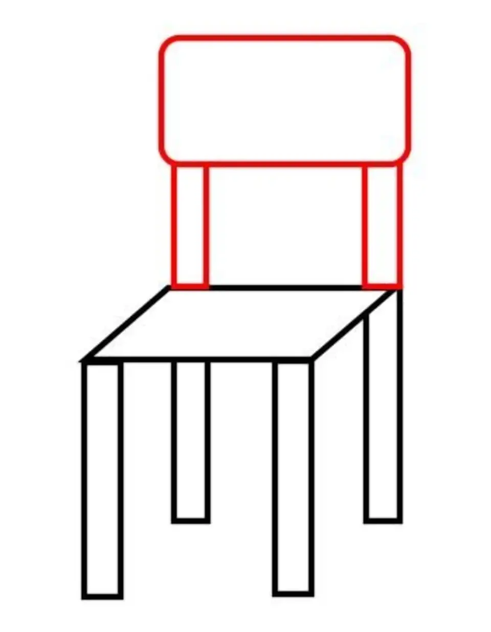 Поэтапное рисование стула