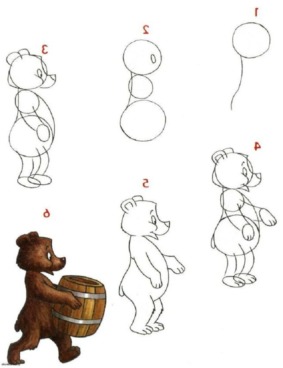 Рисуем медведя поэтапно