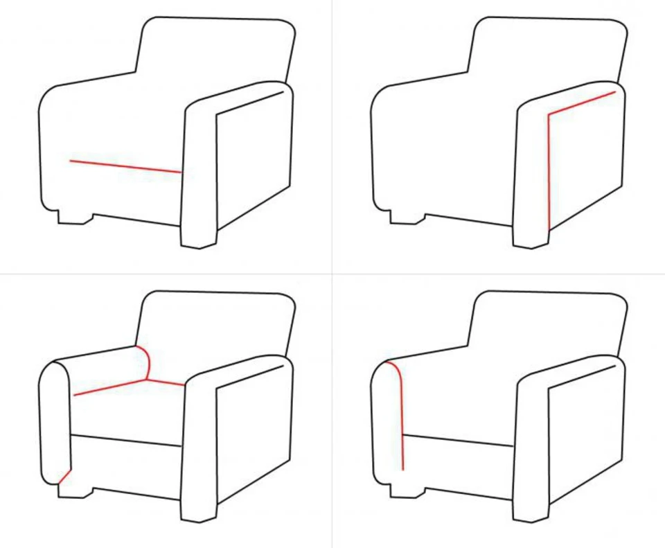 Кресло-кровать аккордеон чертеж