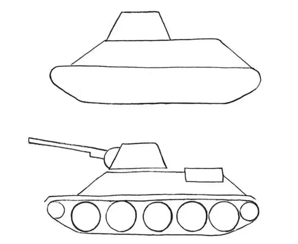 Рисунок танк для детей