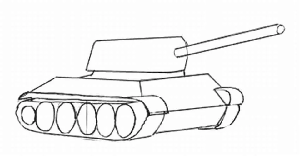 Рисунки для срисовки танк