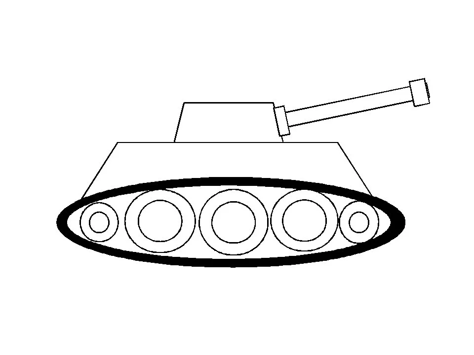 Рисунок танк для детей