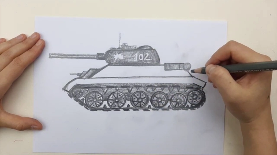 Рисунки для срисовки танки