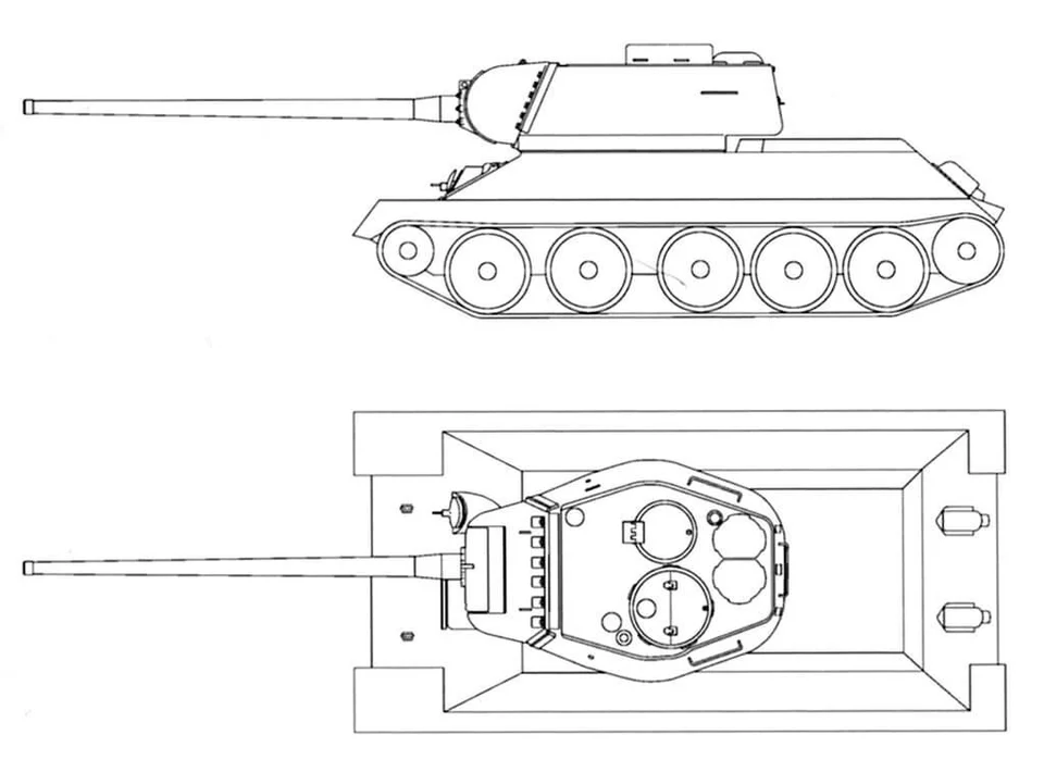 Чертёж танка т 34