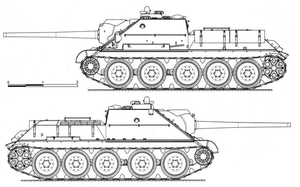 Чертеж танка су 100м1