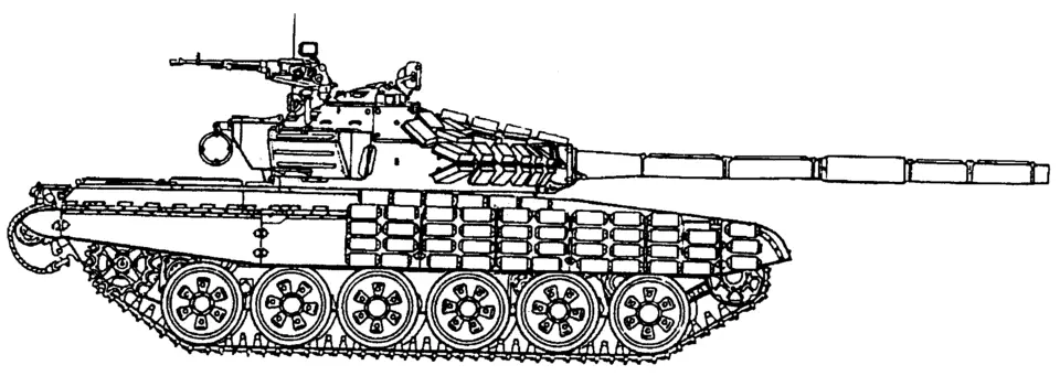 Чертёж танк т-72ав