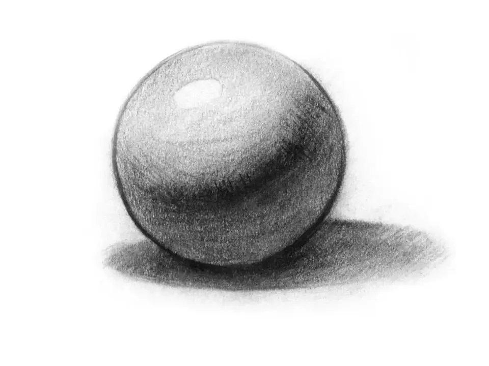 Рисунок шара карандашом