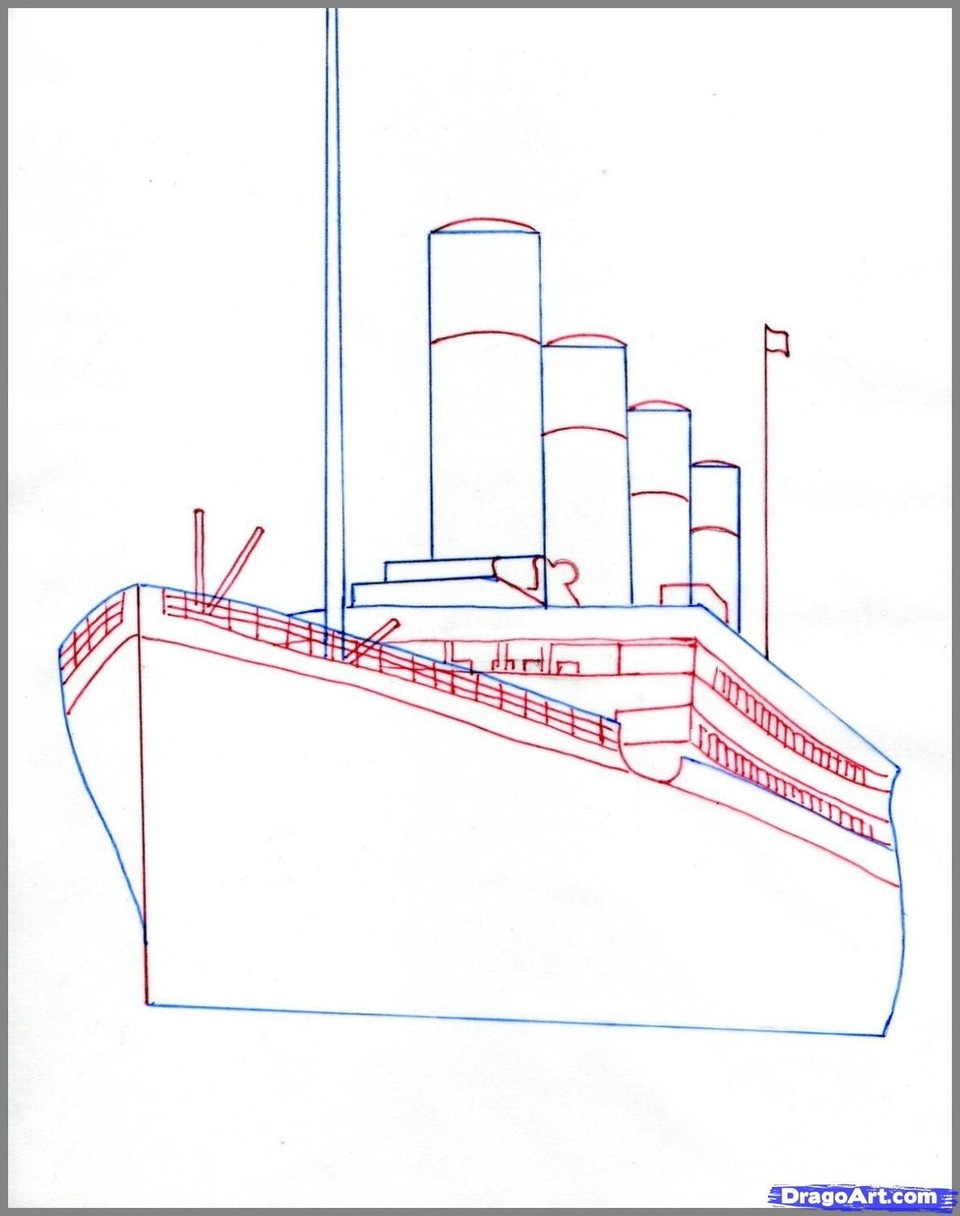 Титаник рисунок сбоку
