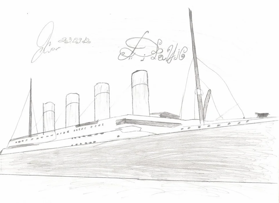 Титаник рисунок