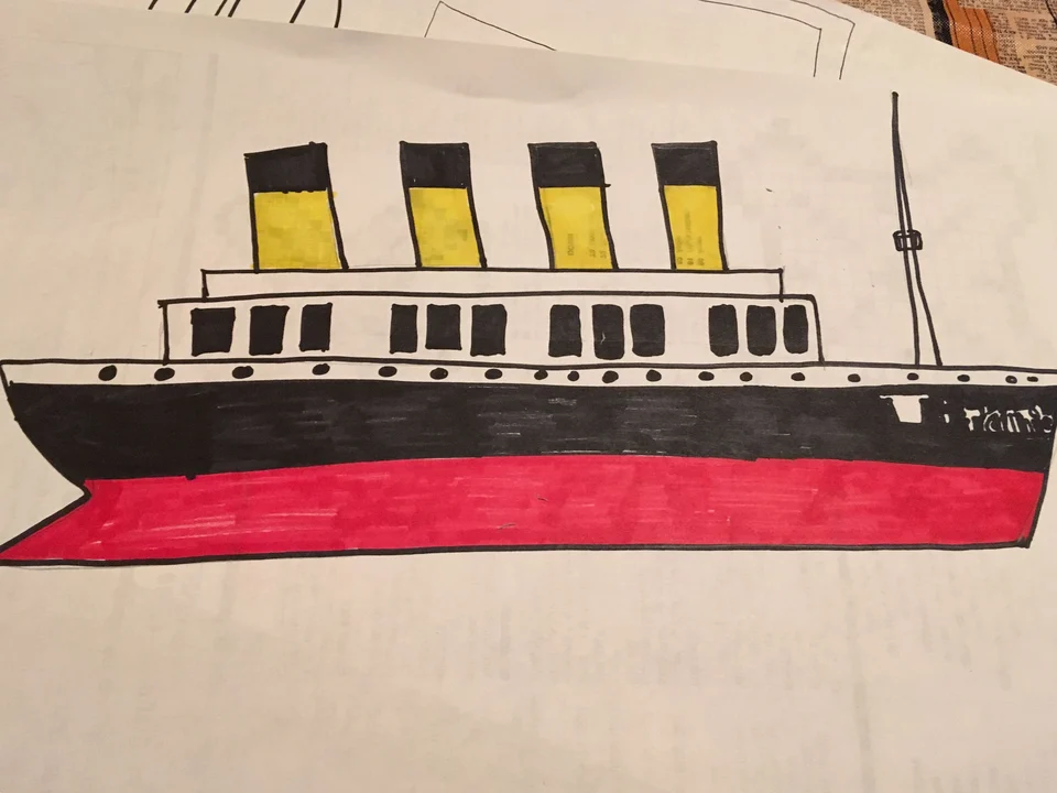 Титаник рисование