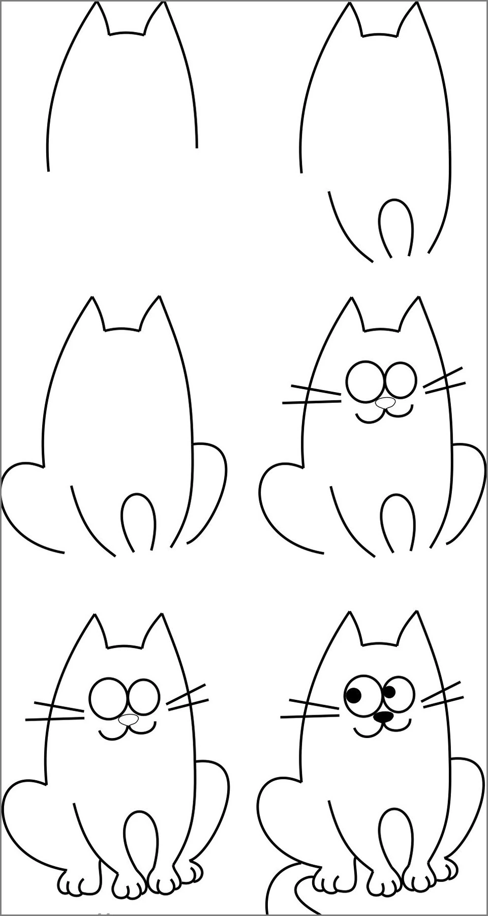Котики рисунки легкие