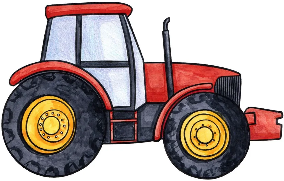 Трактор рисунок для детей