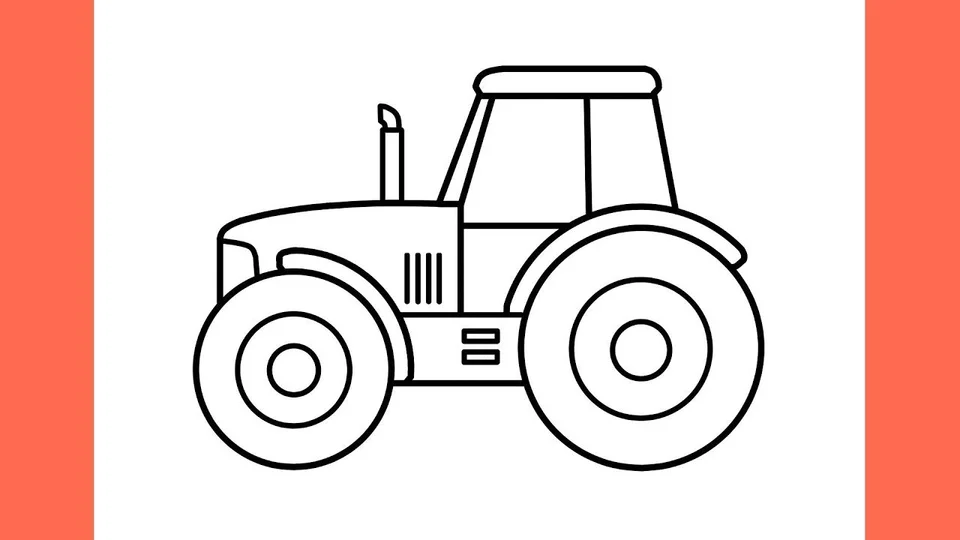 Трактор рисунок простой