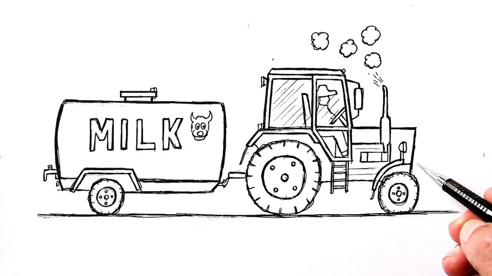 Рисовать трактор
