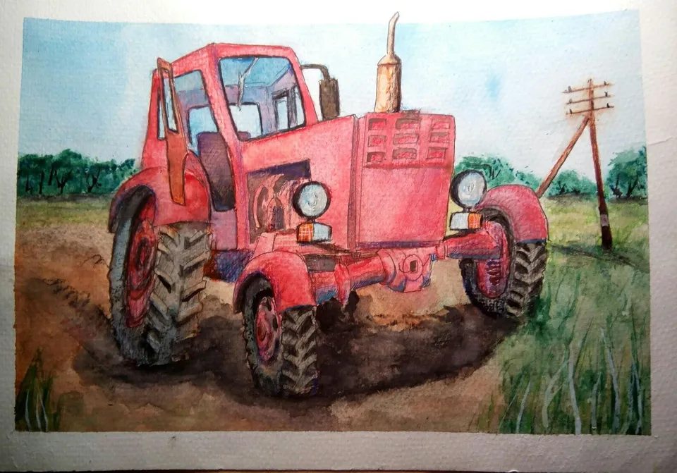 Трактор картина