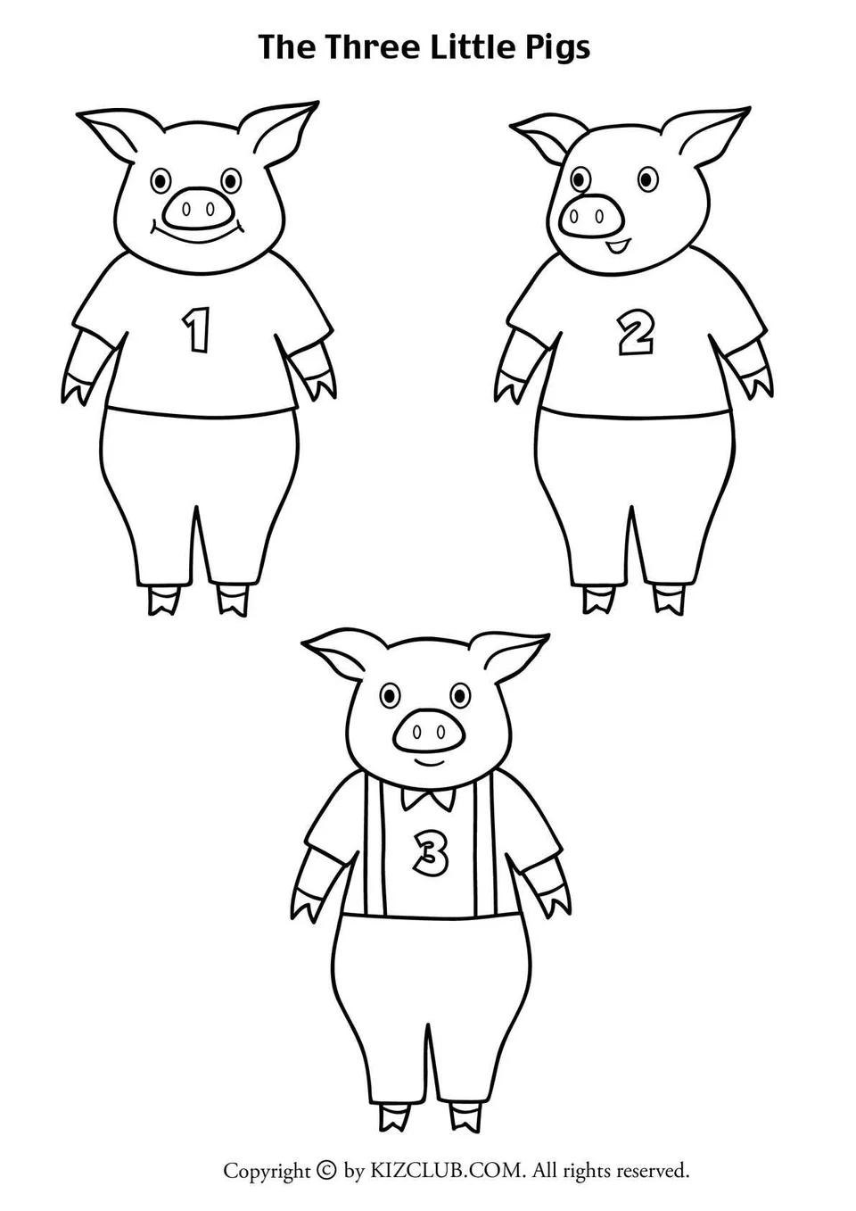 Свинья раскраска для детей