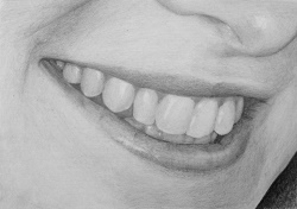 Красивая улыбка рисунок карандашом