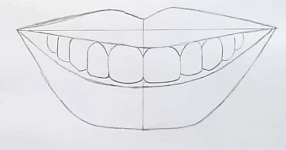 Рот с зубами рисунок
