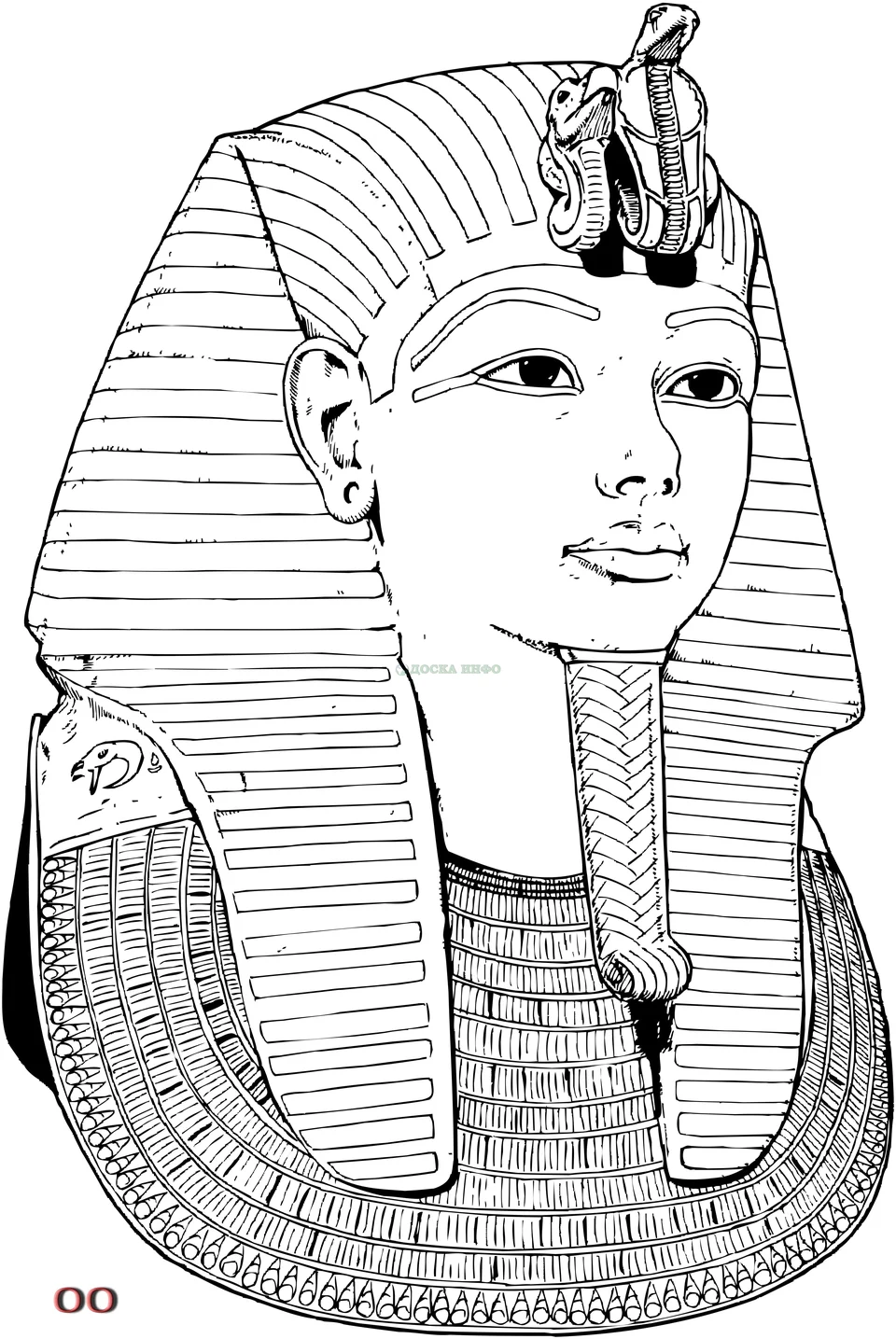 Раскраски египет фараон тутанхамон