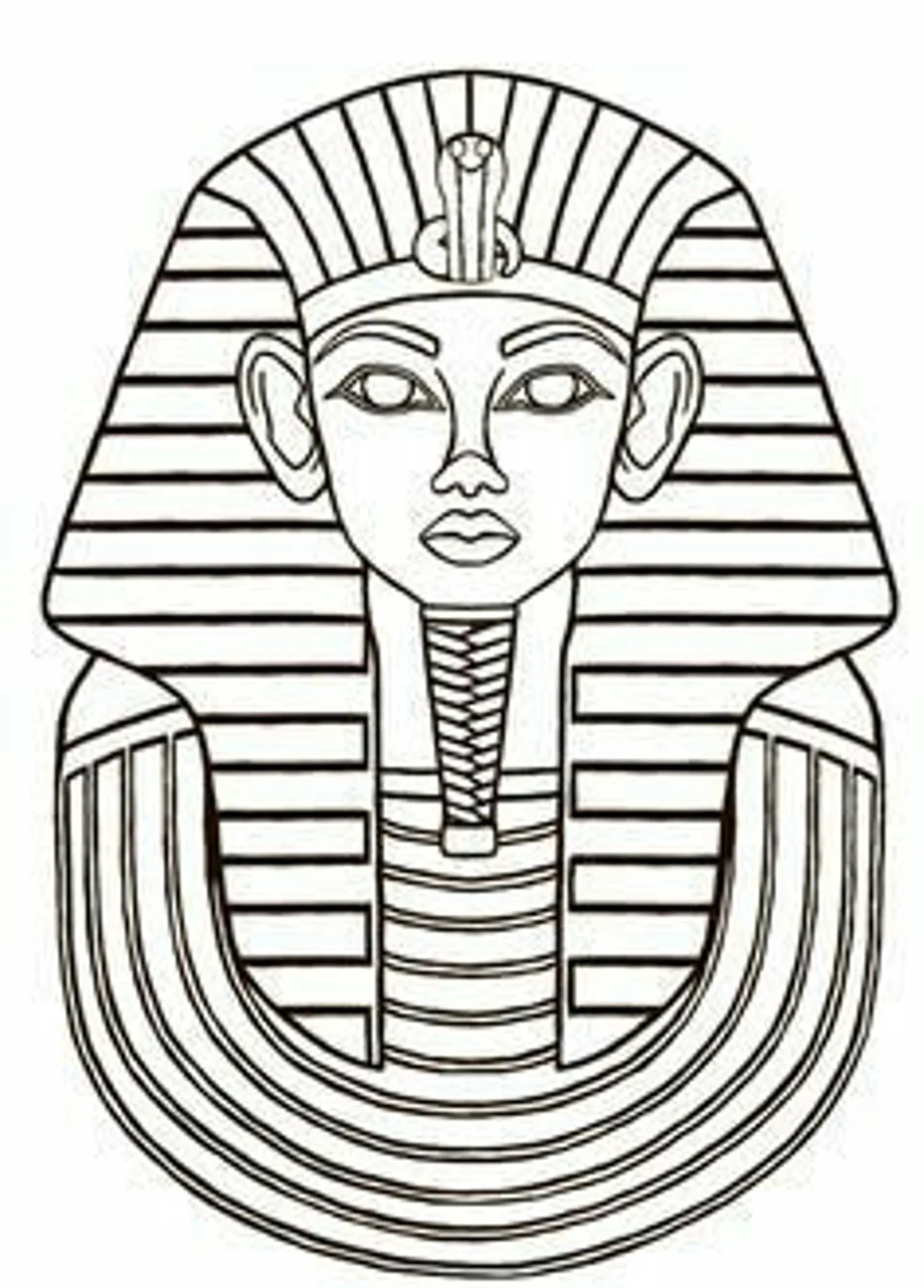 Маска фараона тутанхамона рисунок