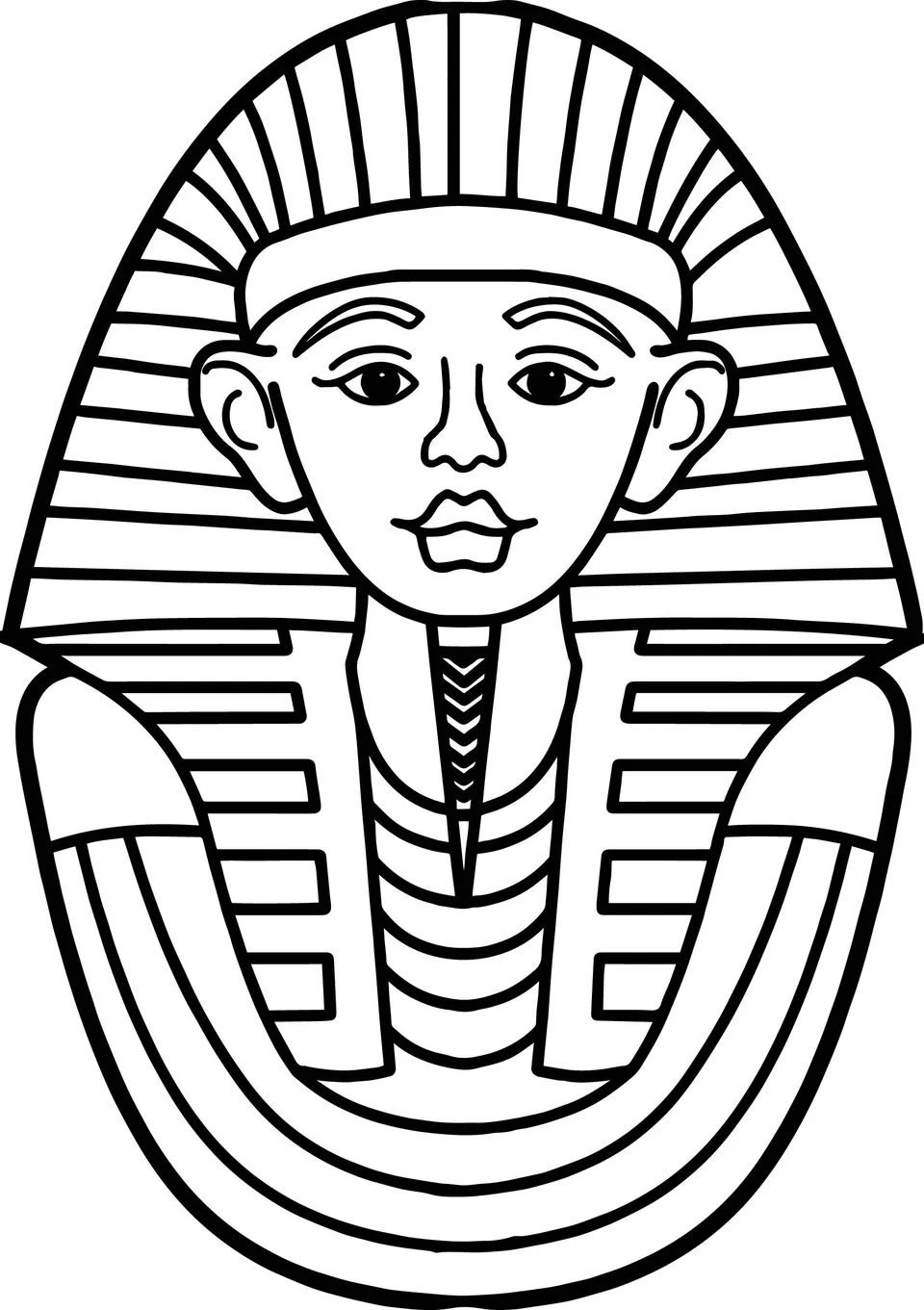 Египетский фараон тутанхамон раскраска