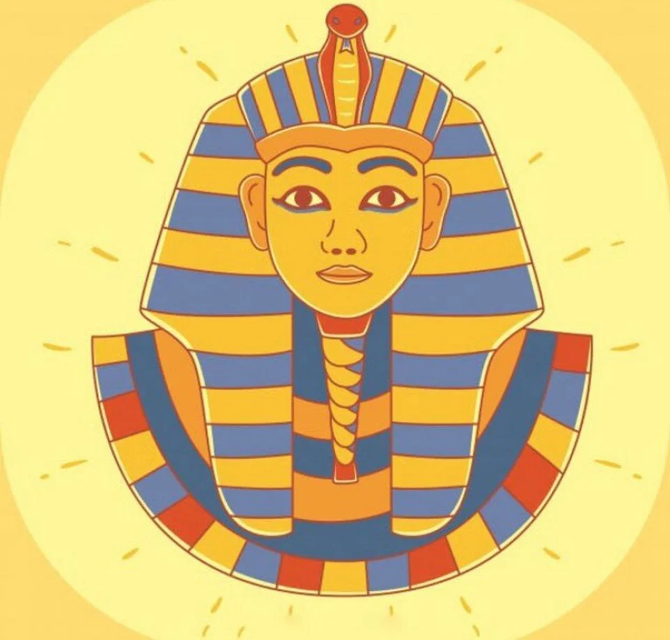 Маска фараона тутанхамона рисунок