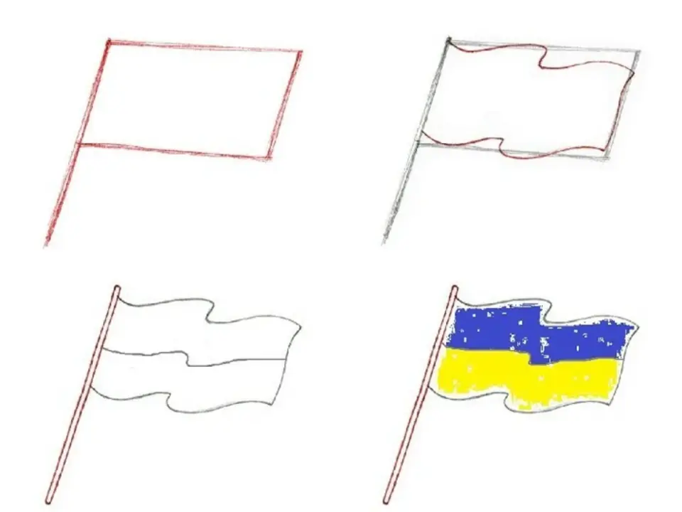 Флаг украины рисунок