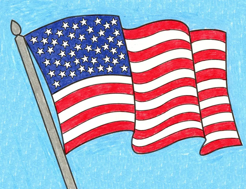 Американский флаг рисунок в мультфильме
