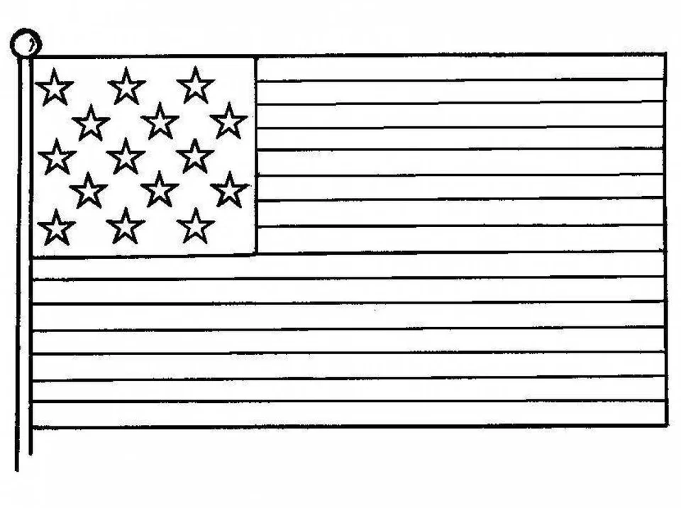 Американский флаг черно белый