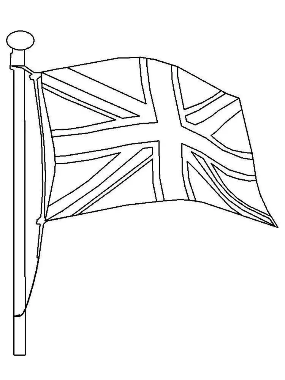 Флаг великобритании для раскрашивания