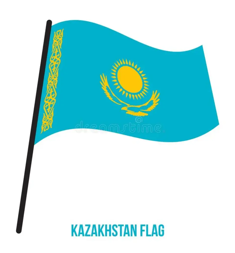 Флаг казахстана рисунок