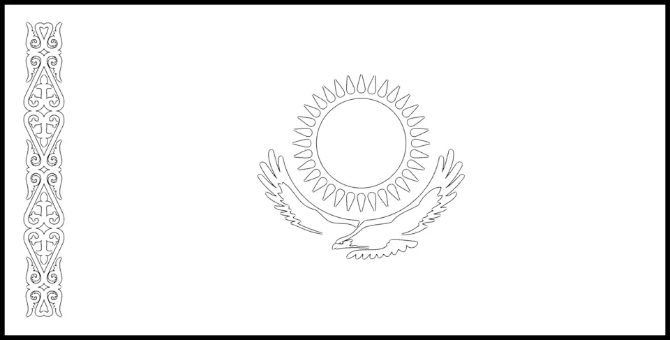 Флаг казахстана раскраска