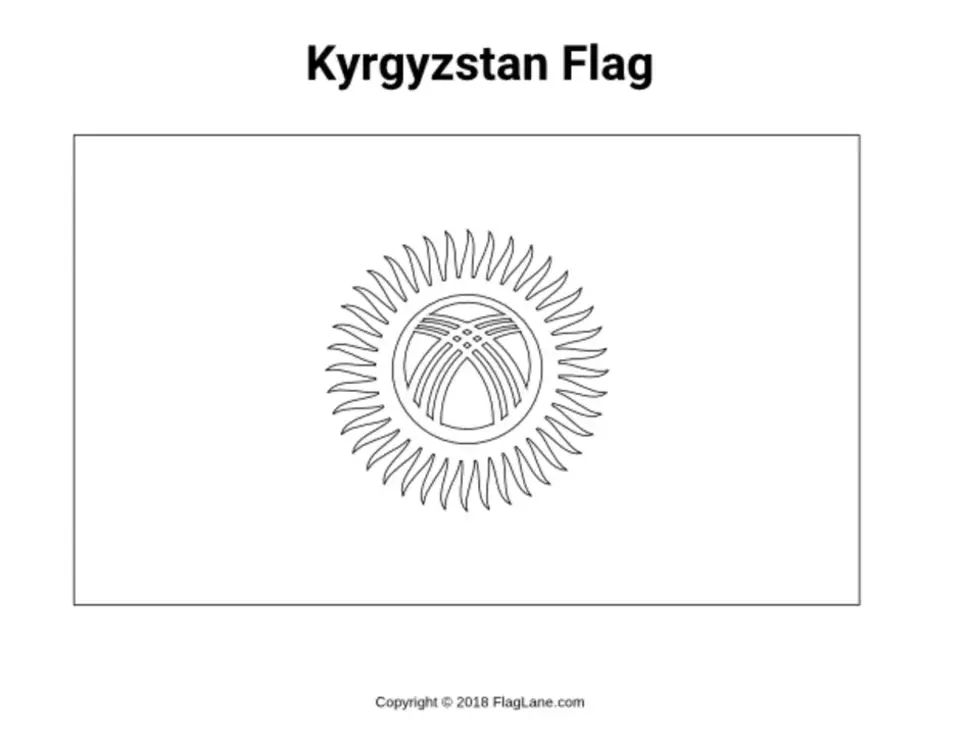 Флаг казахстана раскраска