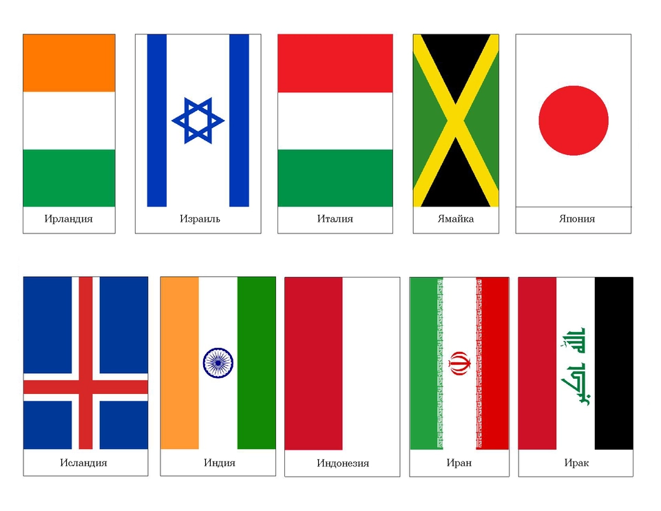 Флаги разных стран