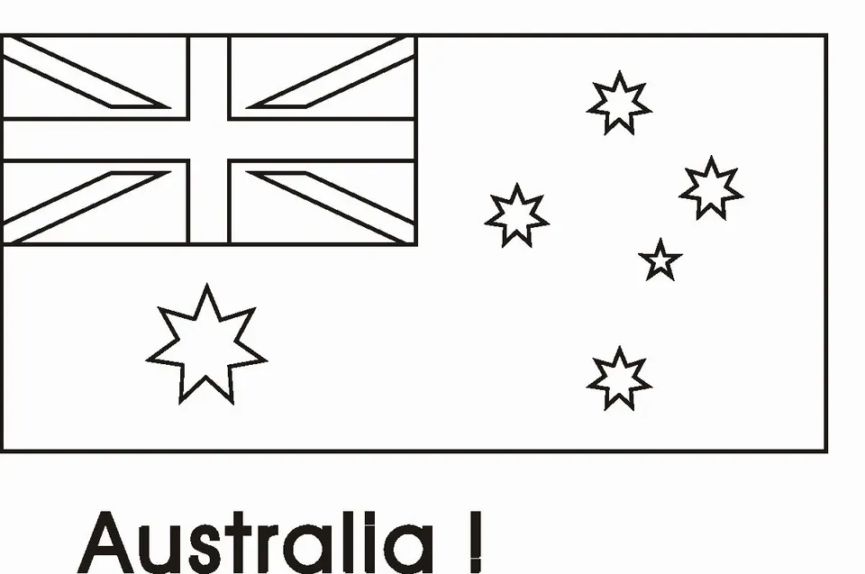 Флаг австралии раскраска
