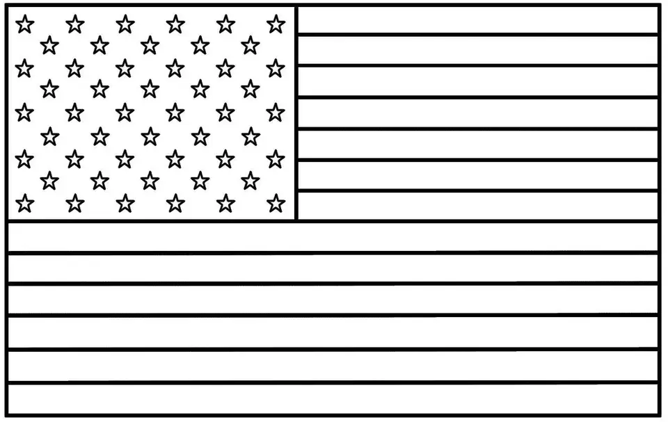 Американский флаг карандашом