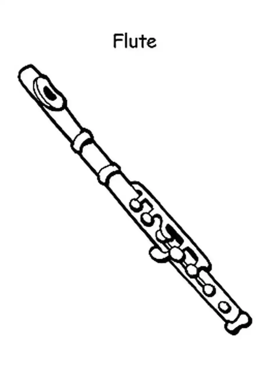 Флейта раскраска для детей