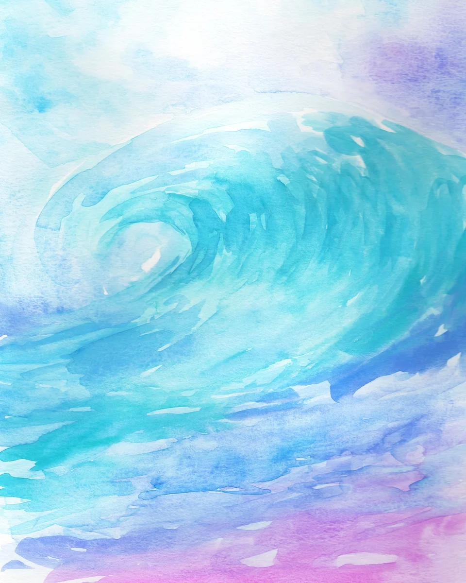 Море волны рисунок