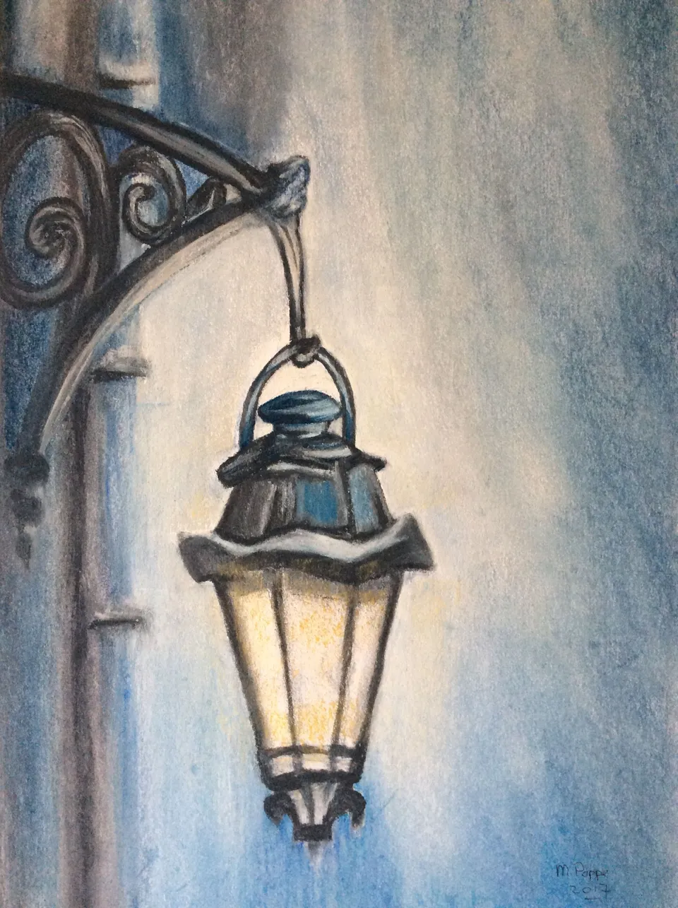 Рисунок уличного фонаря