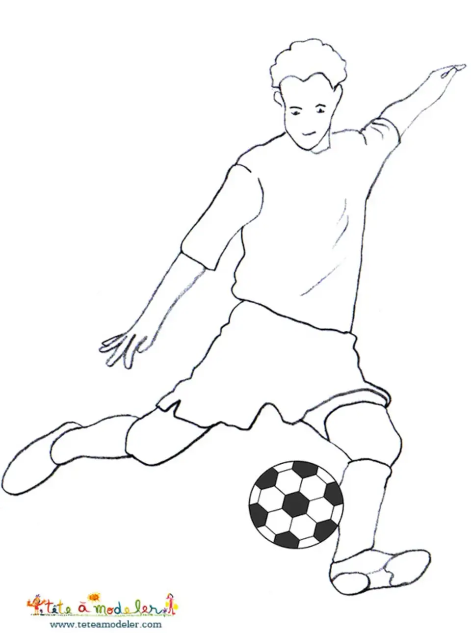Рисунок футболиста карандашом