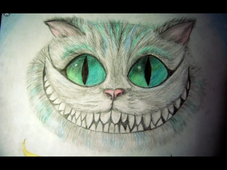 Чеширский кот карандашом