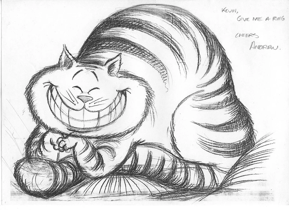 Алиса в стране чудес чеширский кот рисунок