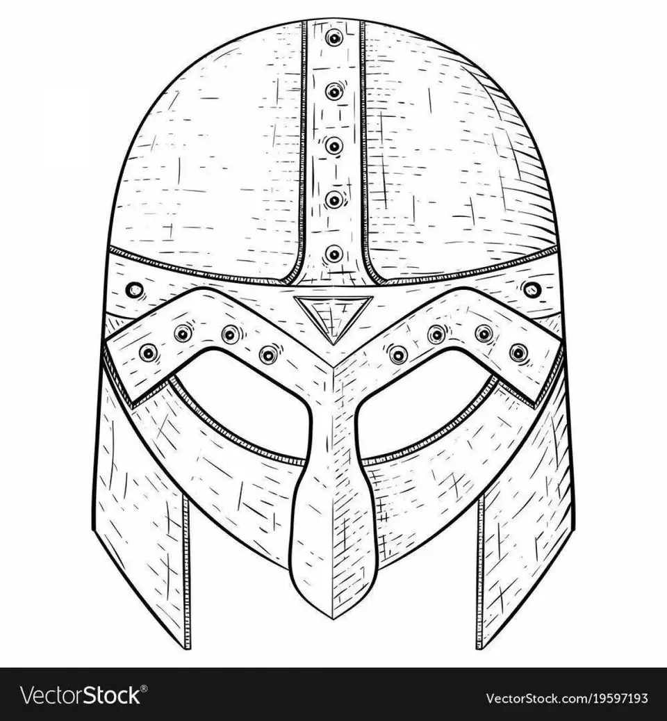 Викингский шлем эскиз